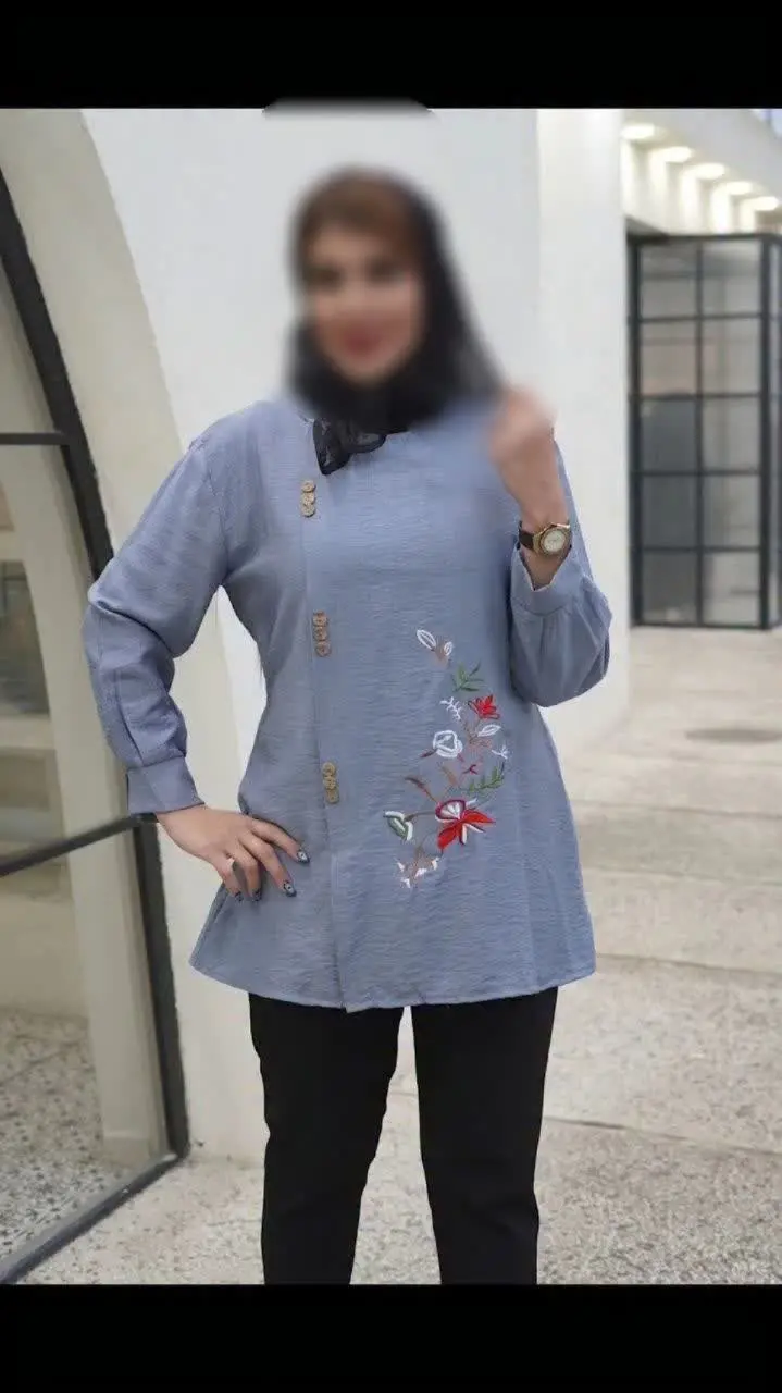 🌸 #تونیک زنانه خنک بغل دکمه
