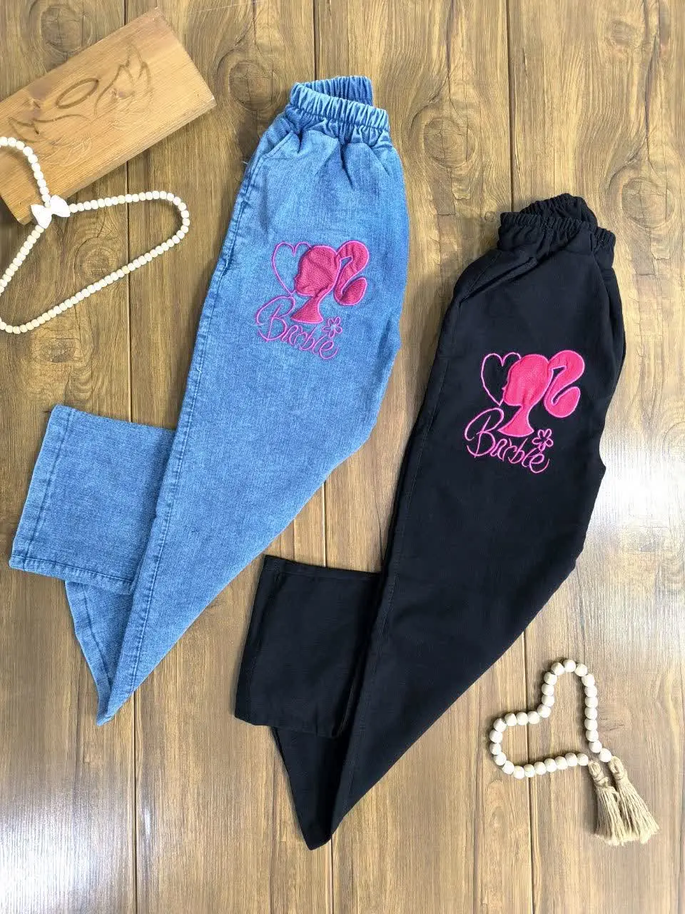 شلوار طرح لی باربی😍
