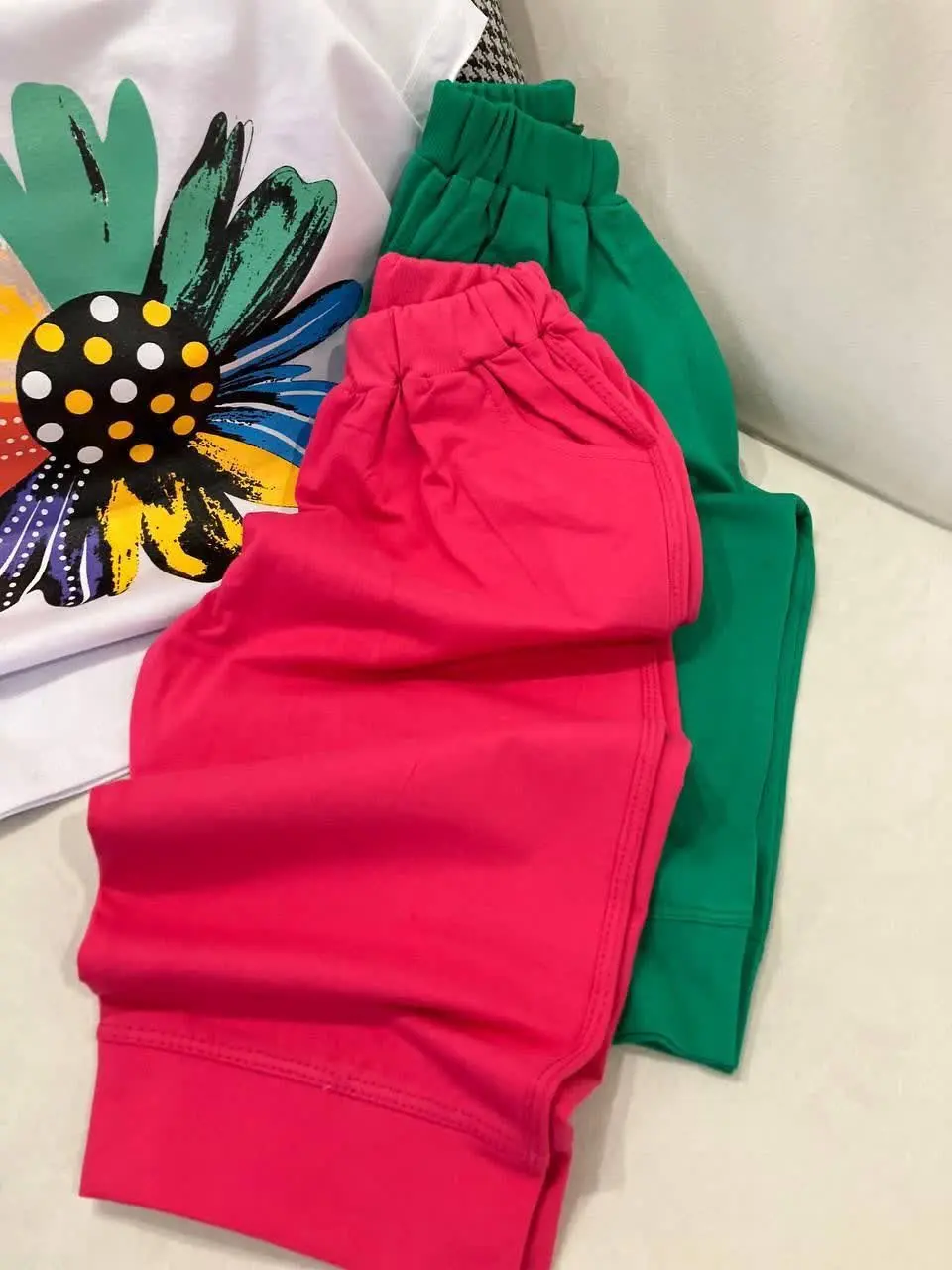 تیشرت و شلوارک گل
