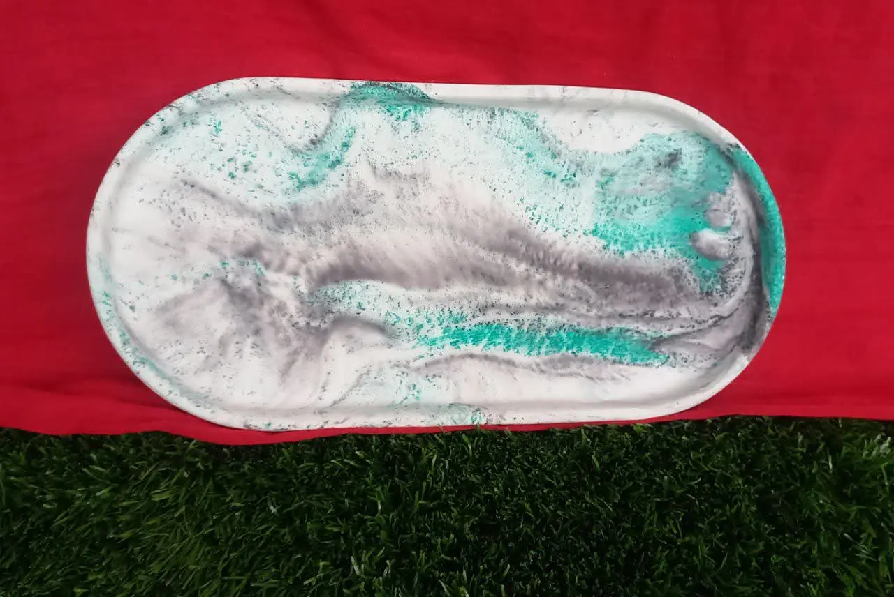 ✨سینی بیضی طرح ماربل✨
