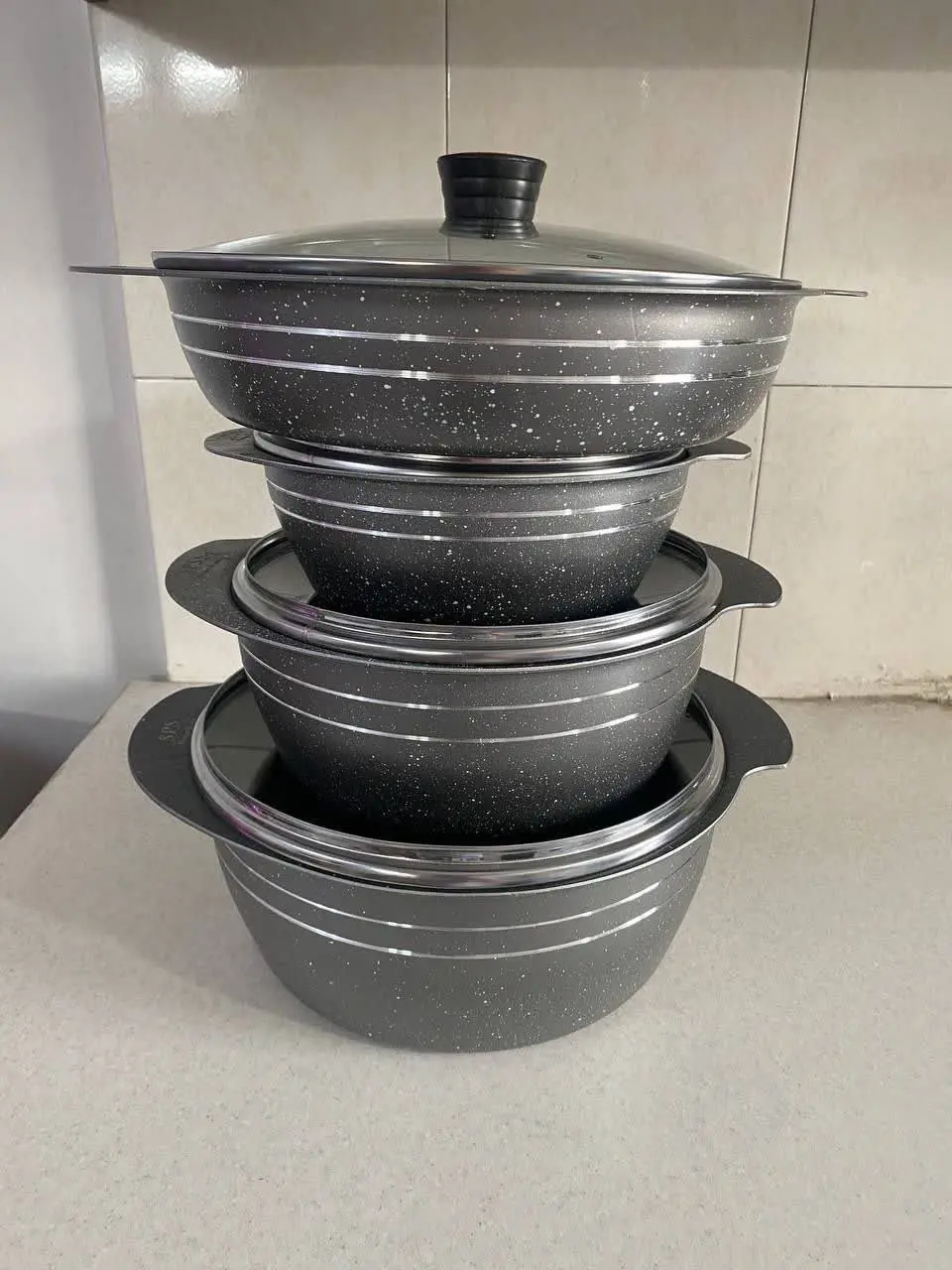 🤩 سرویس قابلمه چدن گرانیت SPS
