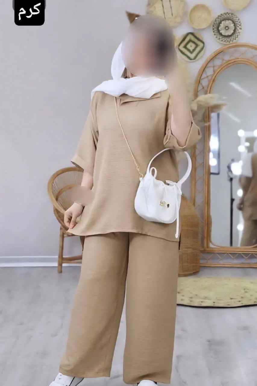 ست مانتو شلوار نیلی