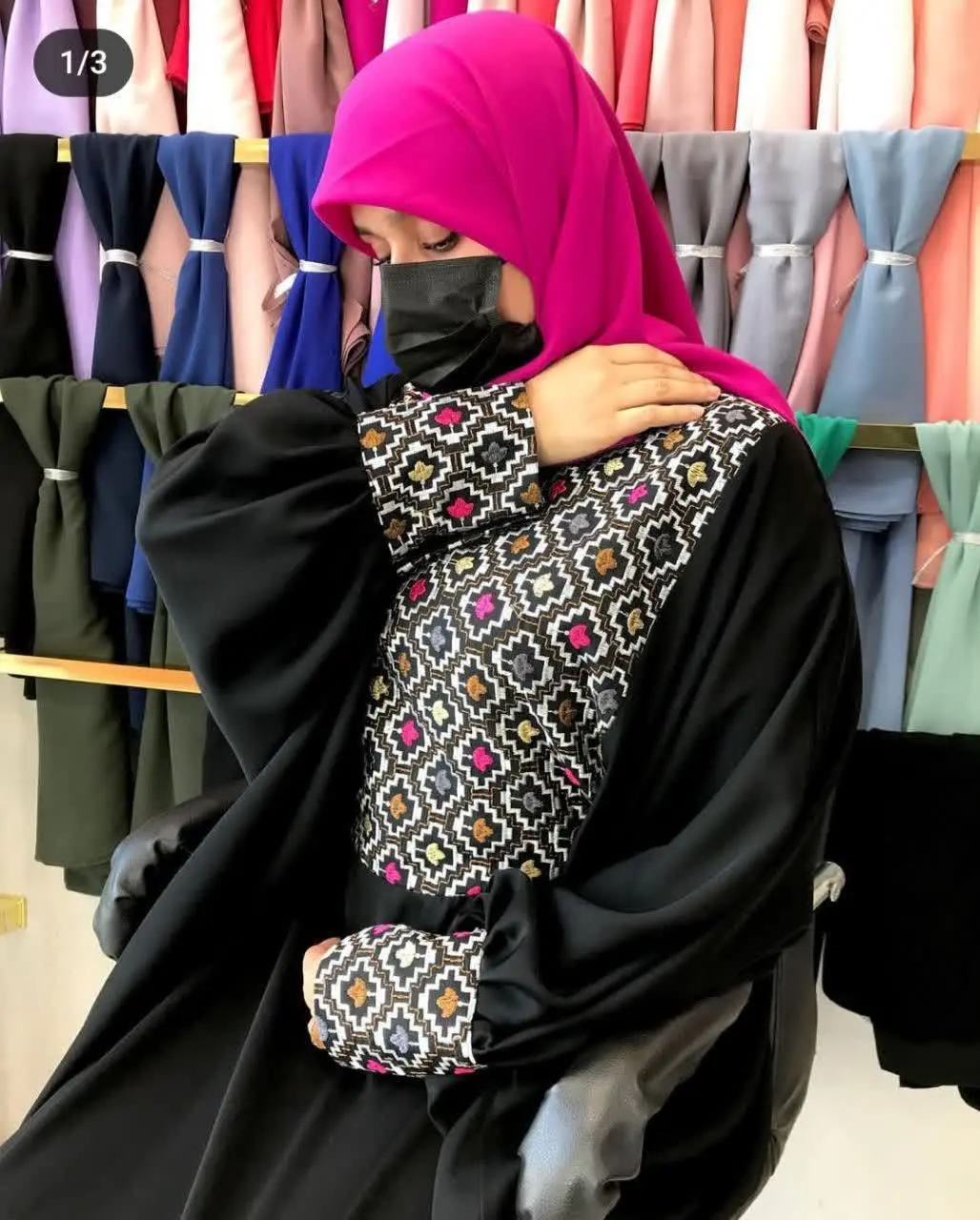 💎مانتوعبایی طرح رمیصا (مجلسی) 
