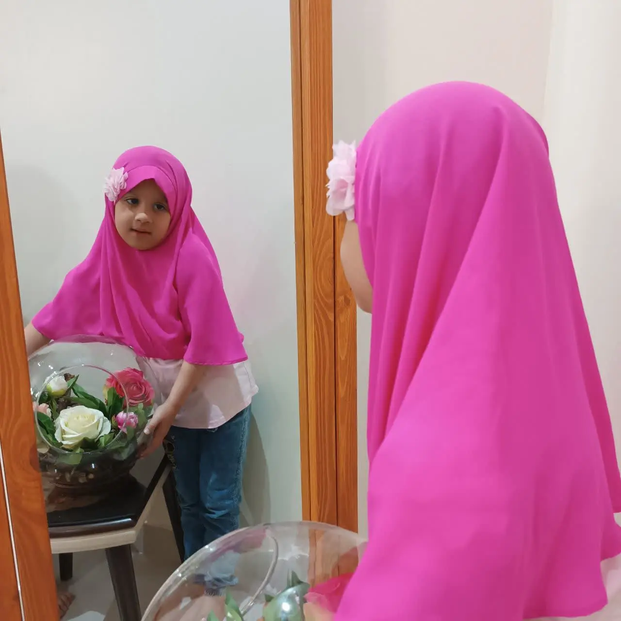 مقنعه گلدار دخترونه 😍
