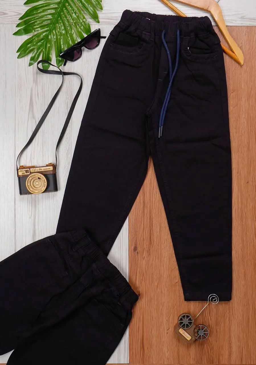 شلوار کتان کمرکش اسپرت 
