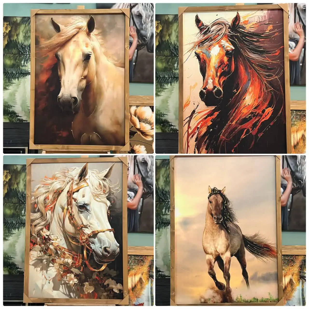 تابلوهای زیبای طرح اسب با ۴...