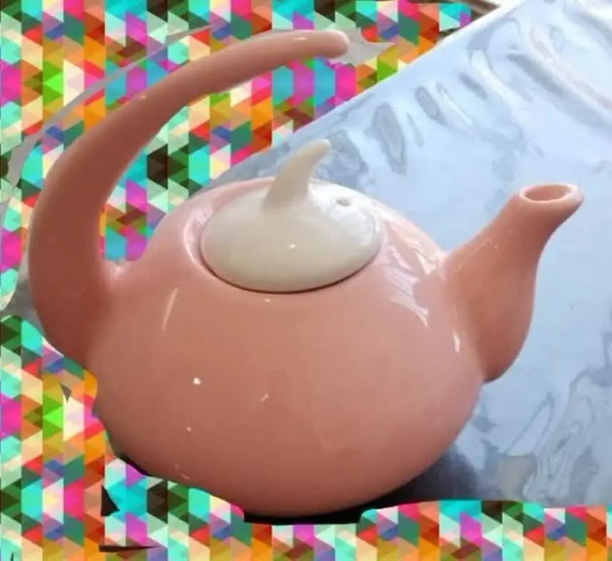 قوری سرامیکی دسته عاجی