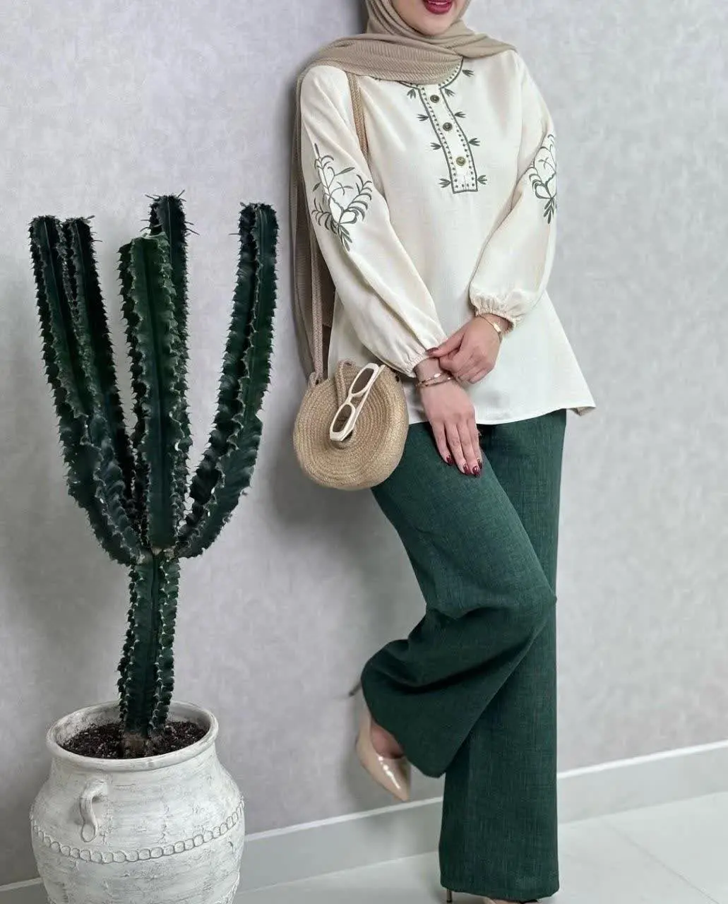 ☀️نام: ست شومیز و شلوار گندم
