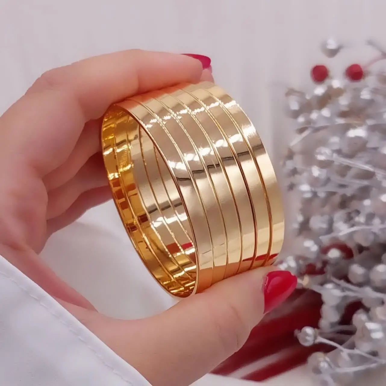 النگو ۴میل آینه ای تخت✨💥