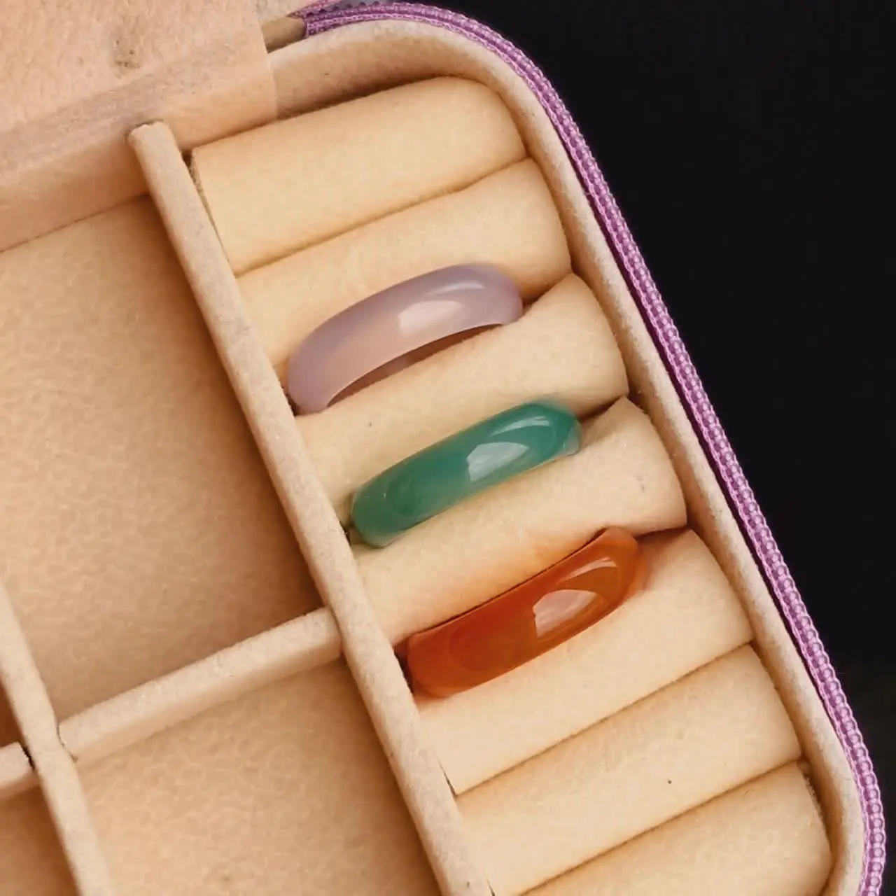 حلقه عقیق طبیعی 
