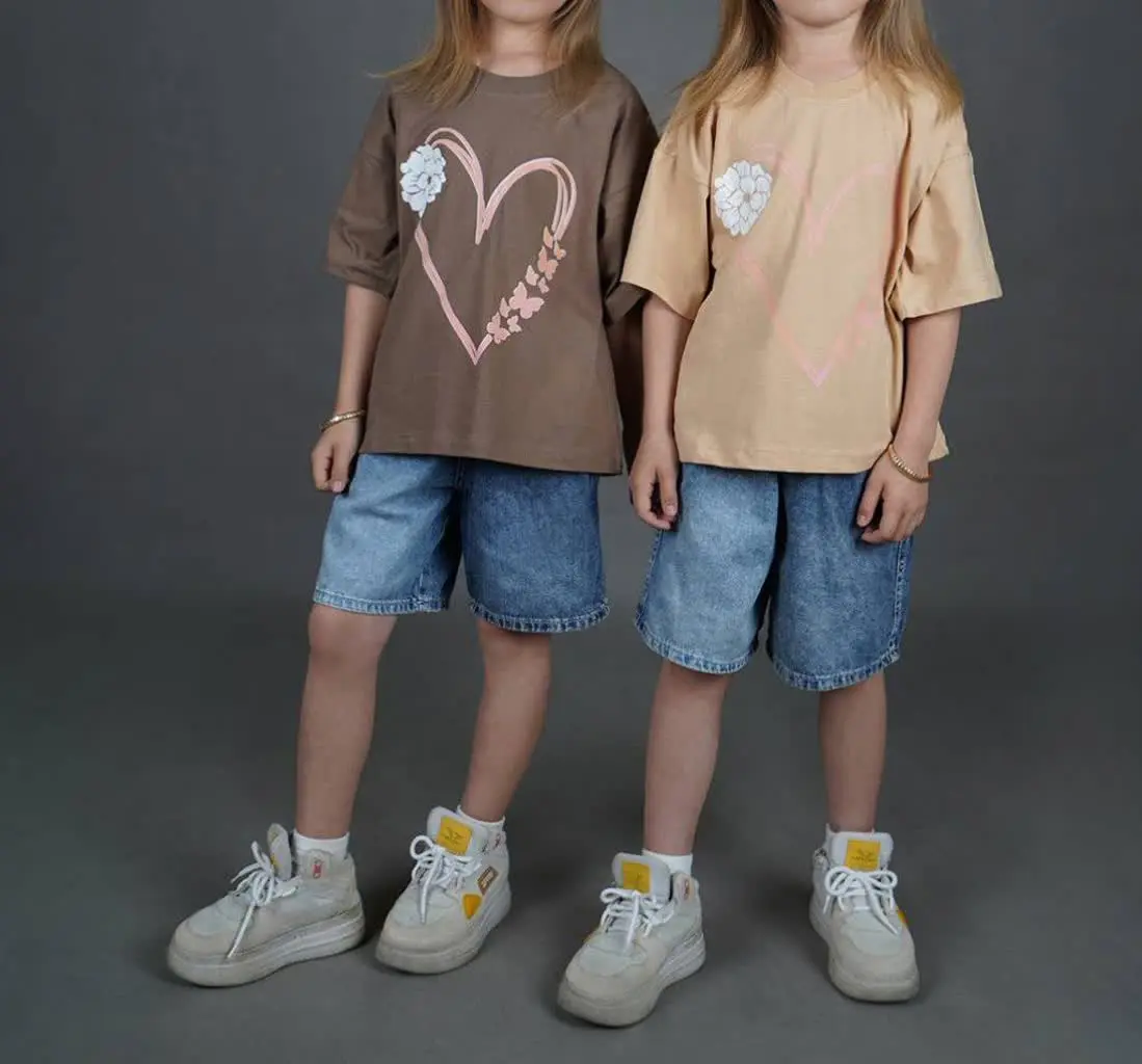 🌸کراپ تک دخترانه طرح قلب🌸
