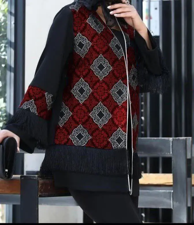 👚نام: کت مانتویی سنتی ریشه داربارنگ جدید شارژ شد 😍😍😍
