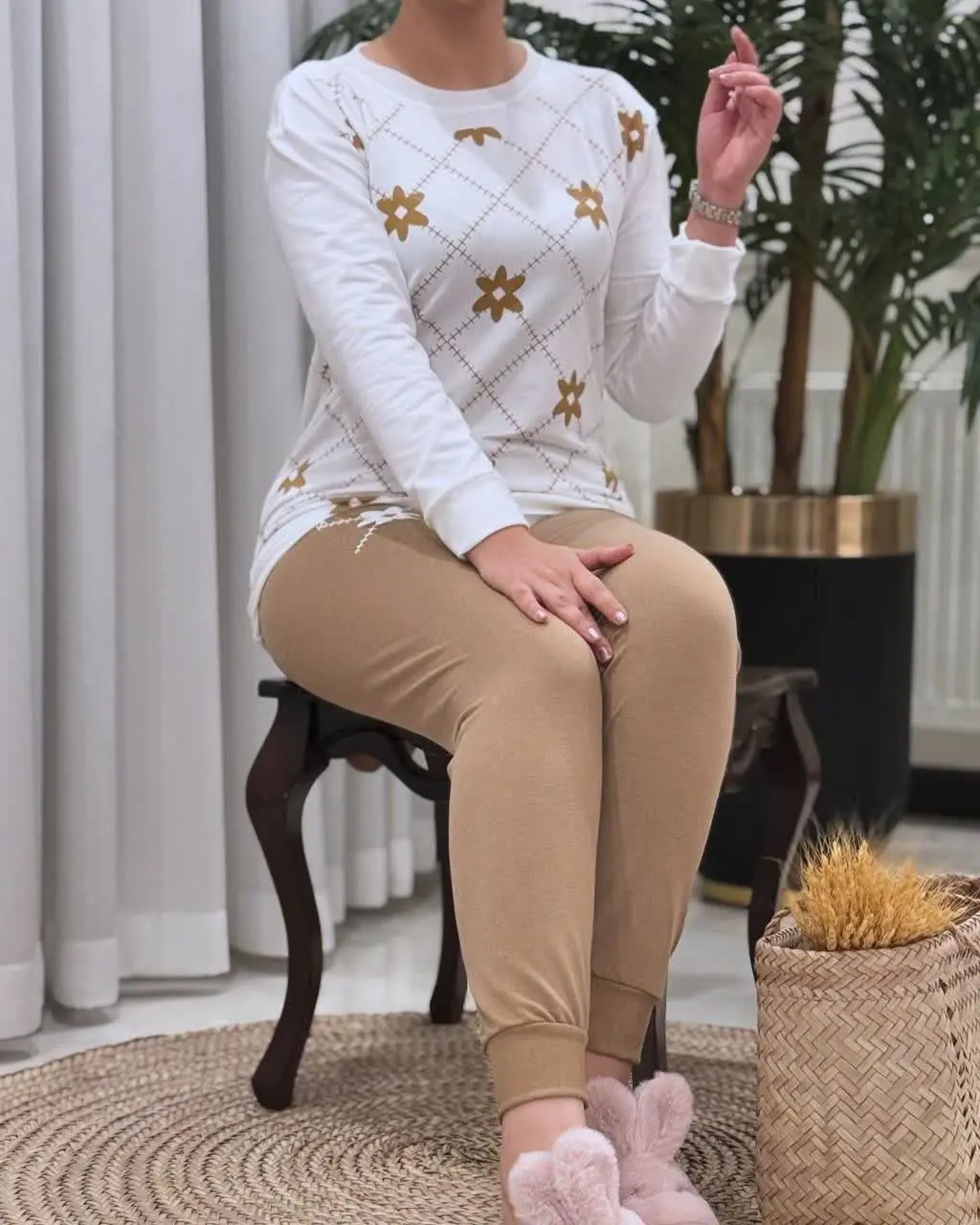 🖊نام: ست بلوز شلوار گل و لوزی 🌺
