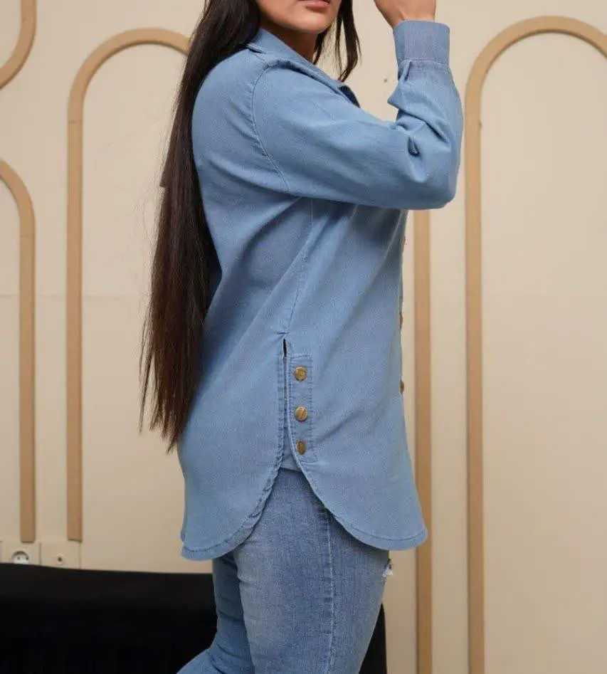 مانتو جین بغل دکمه ۱۳۲۶