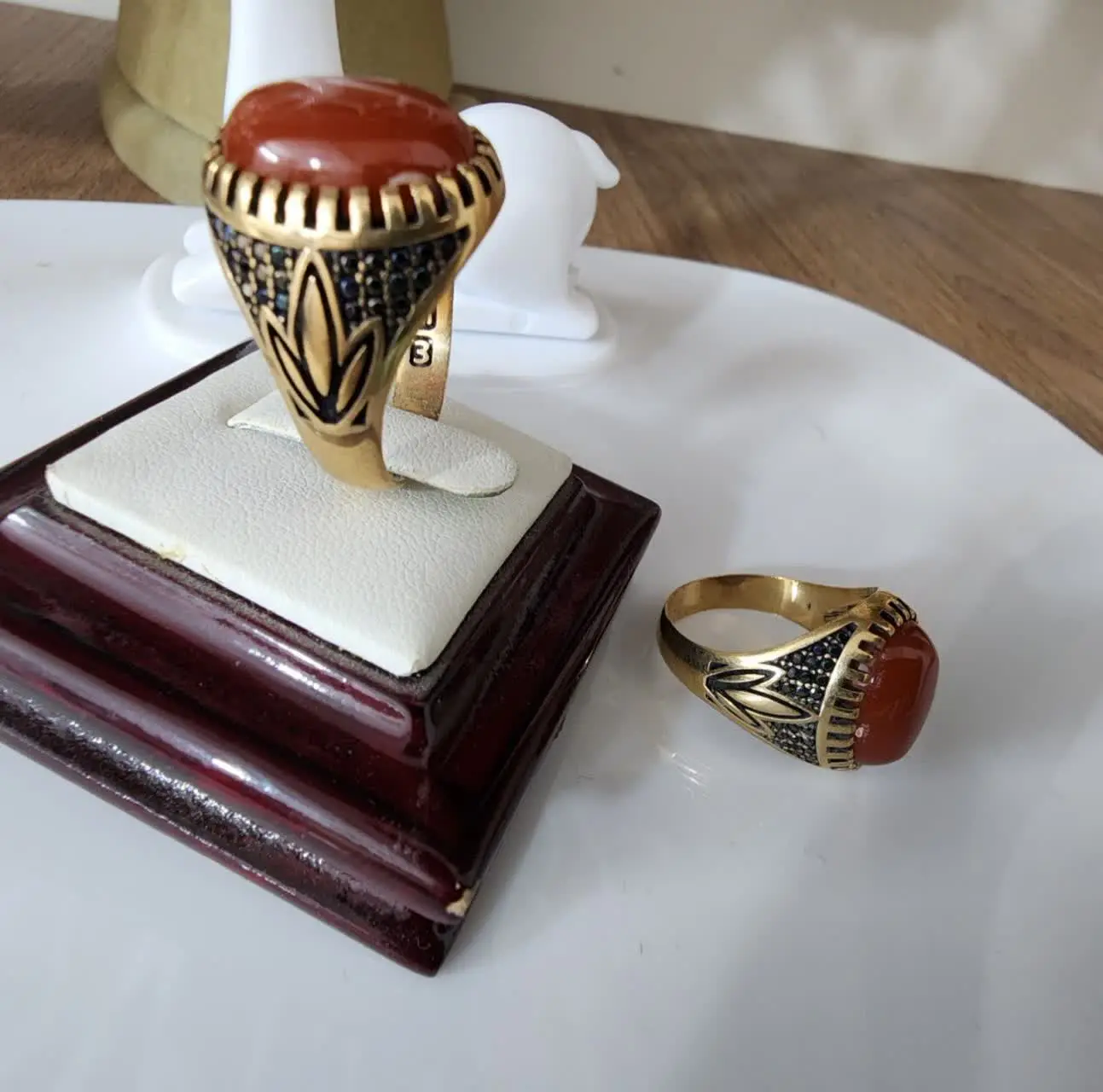 انگشتر سیاه قلم طلاروس مردانه 
