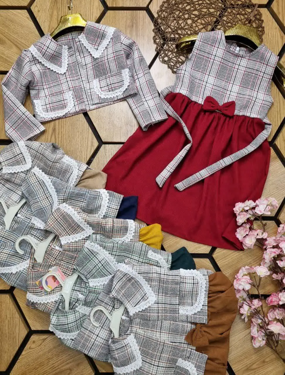 🤶کت سارافون ریما مخمل دخترانه👩