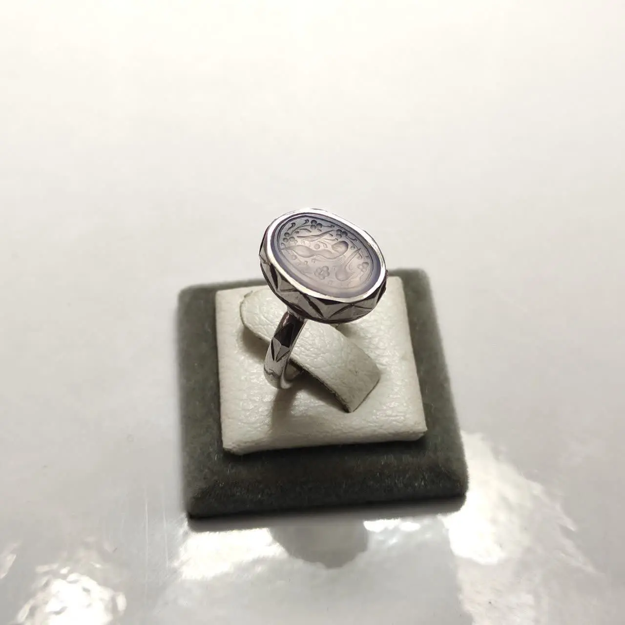 انگشتر نقره زنانه دستساز، پ...