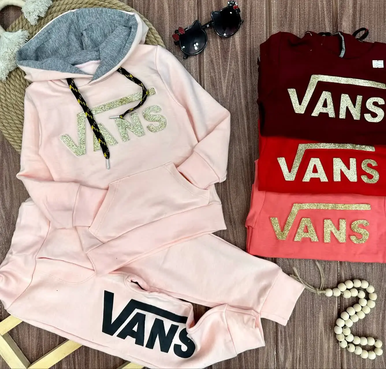 👫هودی شلوار برجسته vans پنبه لاکرا✅
