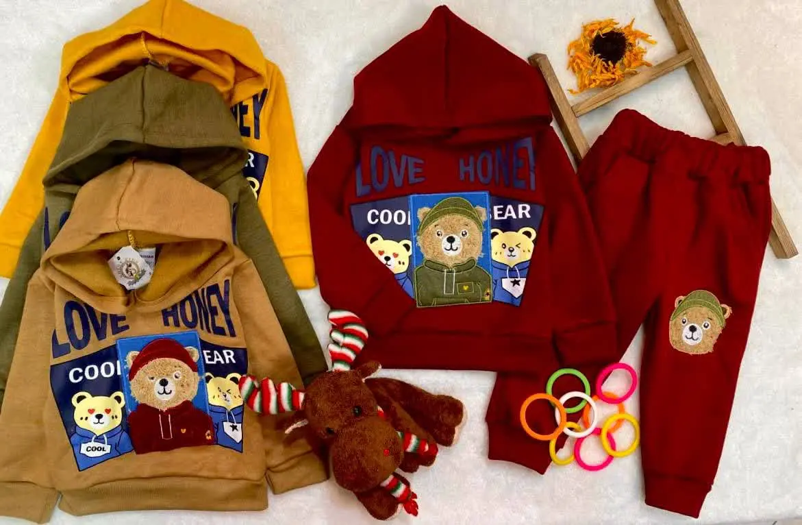 🧶 هودی شلوار کلاه دار 🐣 داخل کرکی 😍
