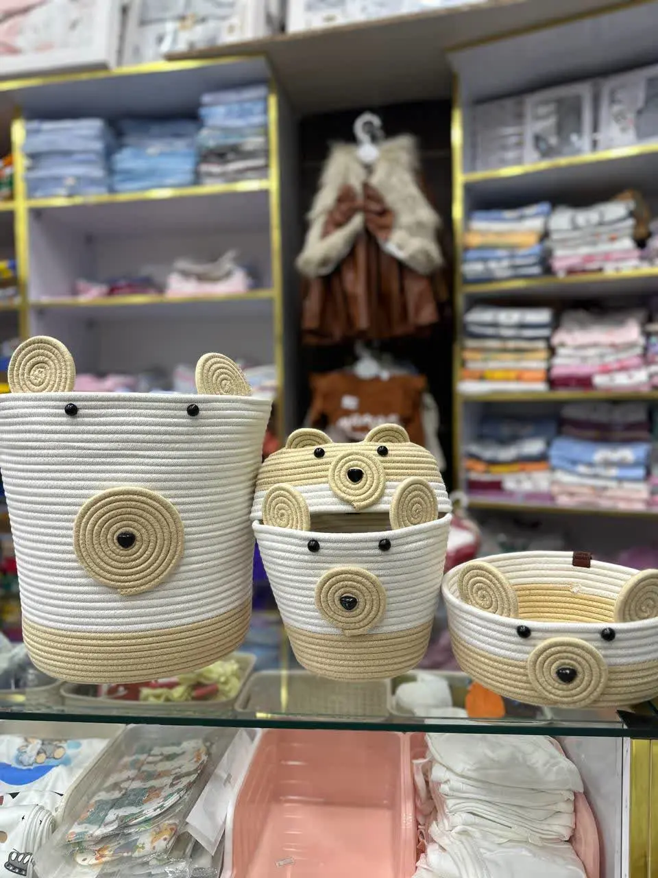 ست اکسسوری لاکچری بیبی طرح خرسی نوزادی و کودک کد ۶۱۰۰۰۴ 
