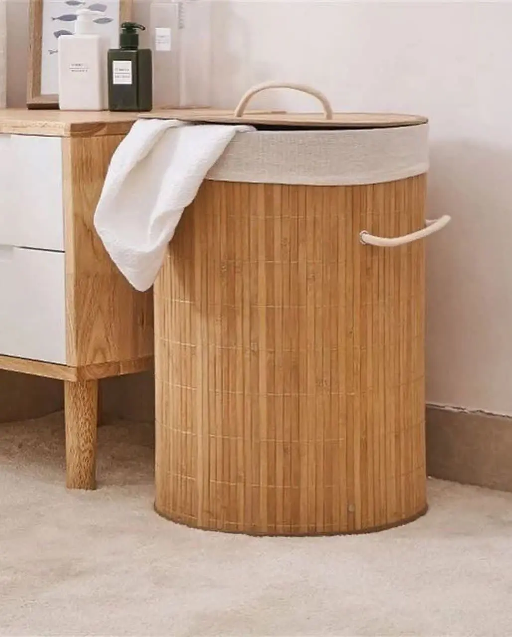 سبد حصیری لاندری