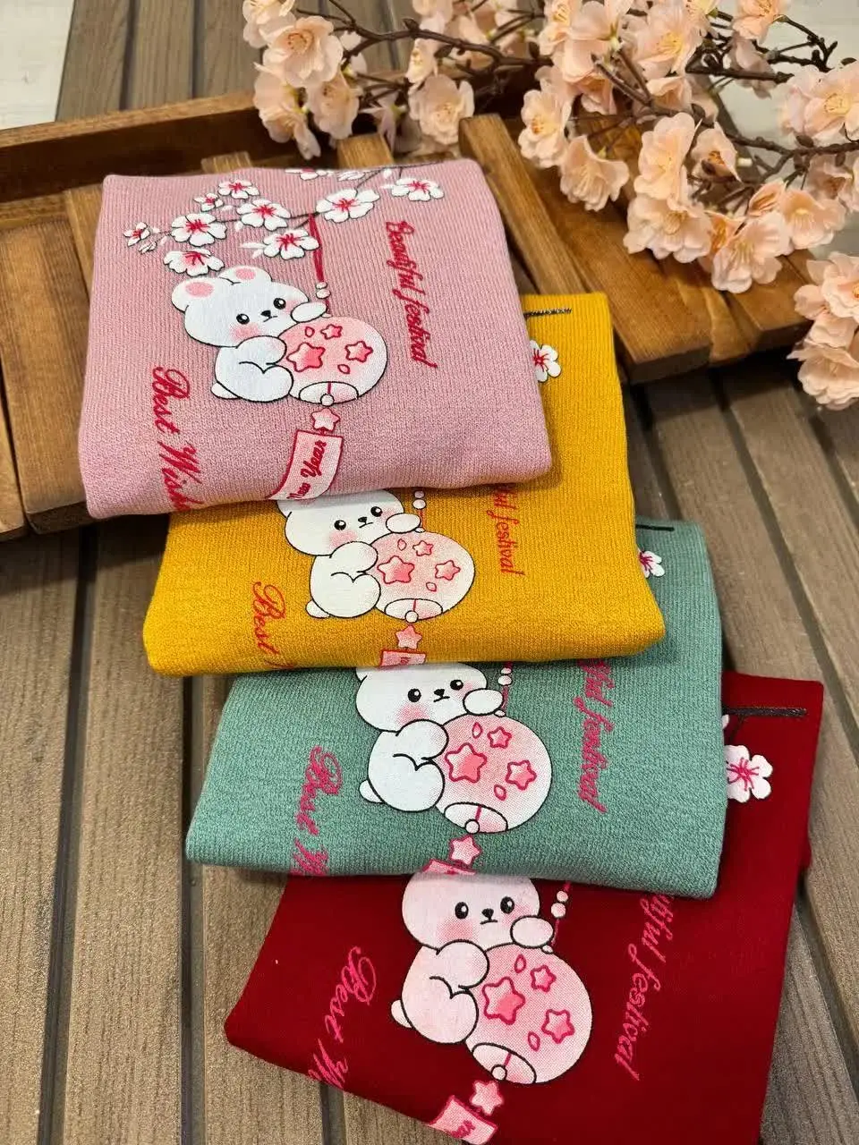 بلوز بافت خرگوش و شکوفه🐰