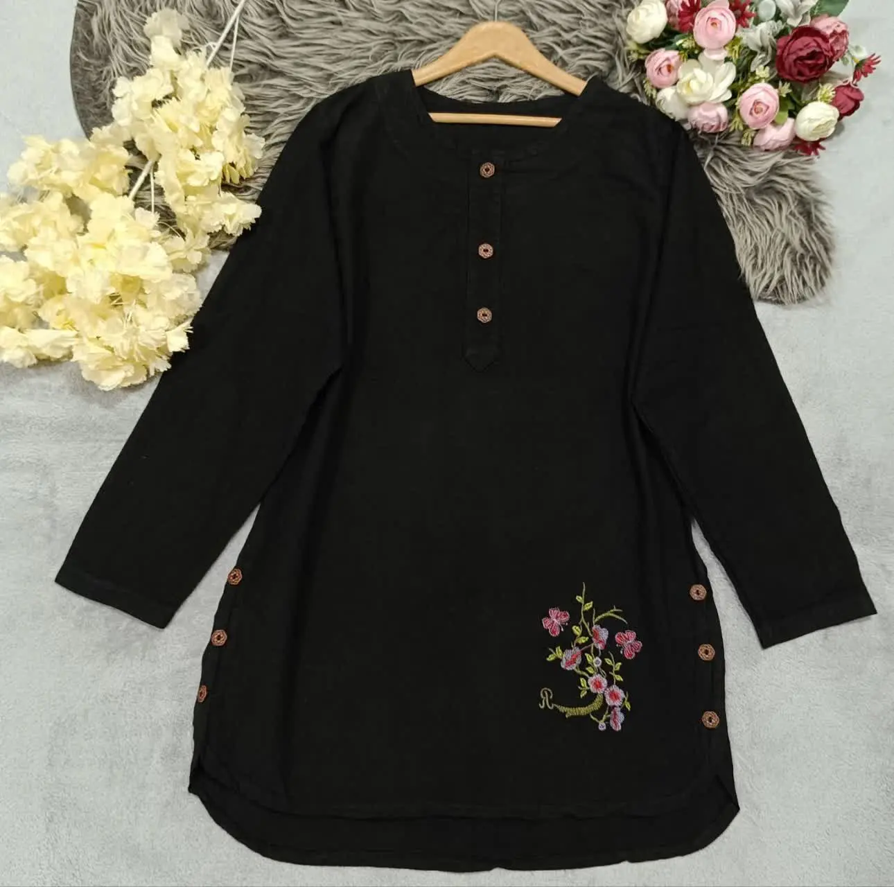 🖌نام: تونیک بغل دکمه الیاف ۱۱۹۵
