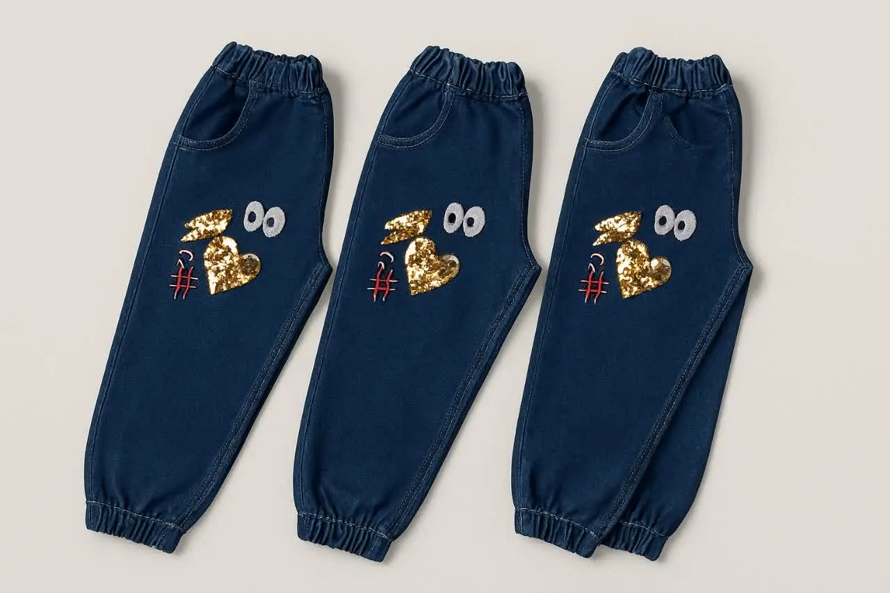 شلوار لی دخترانه مدل باران💙