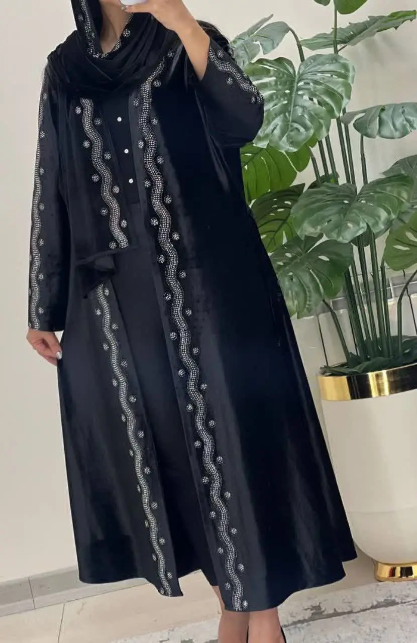 👚نام: ست شال و عبا یقه هفت نگین مارپیچ
