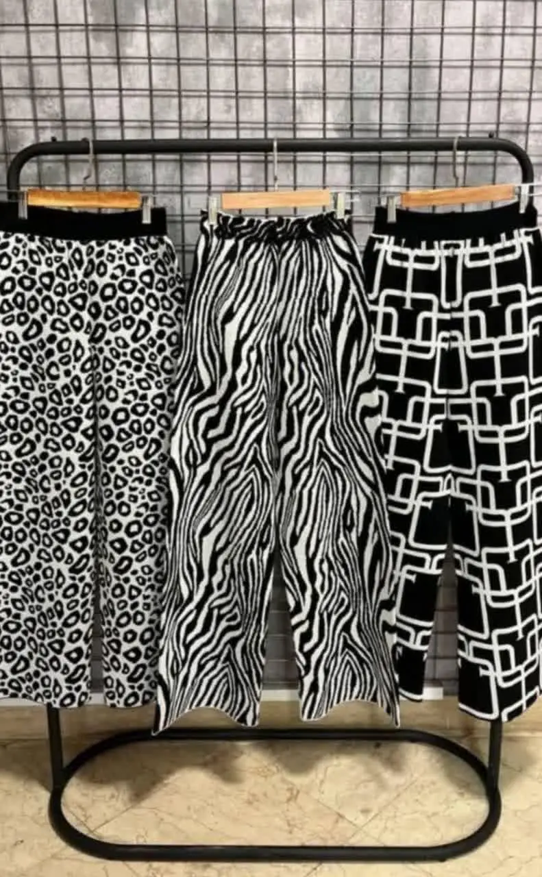 شلوار بگ طرح دار زنانه 
