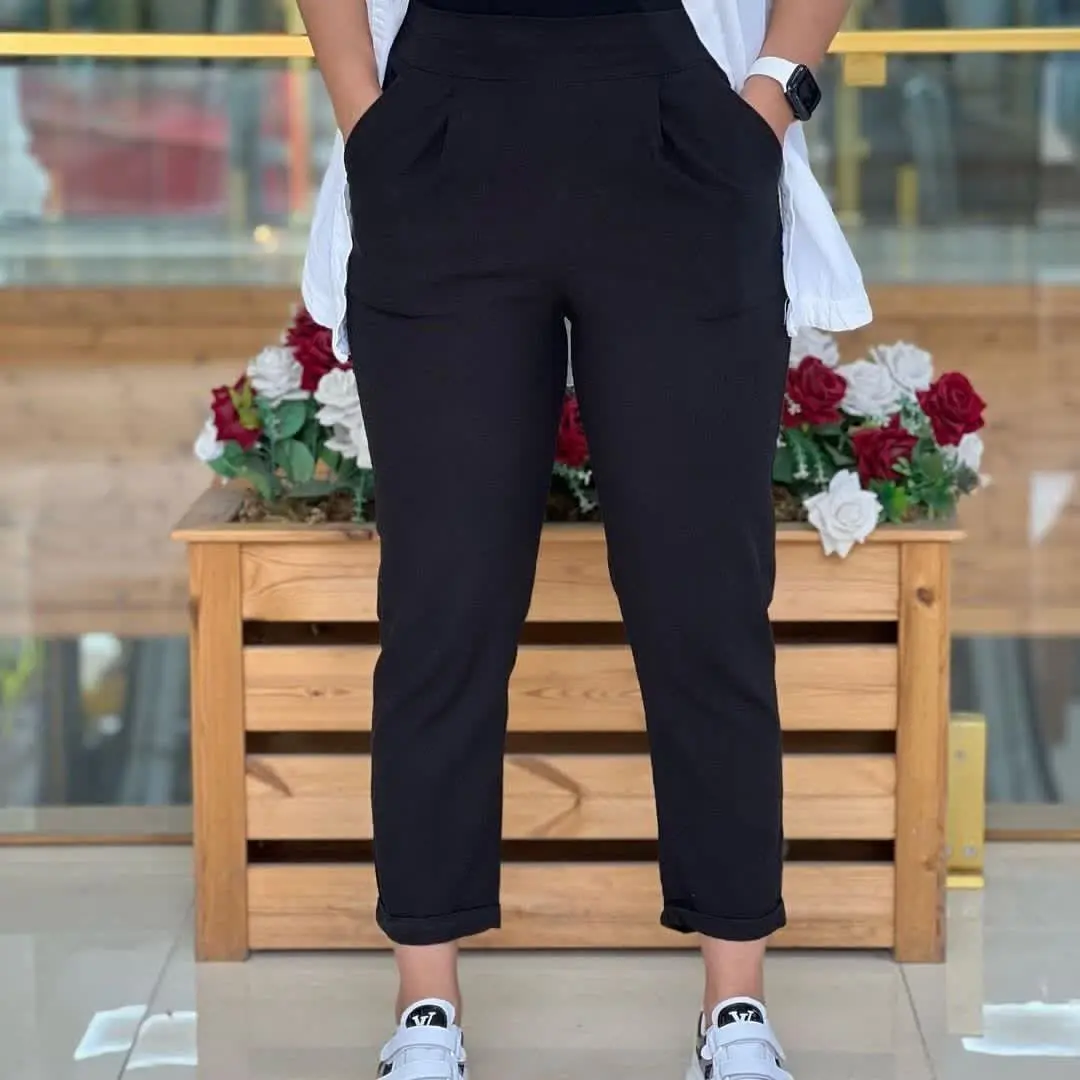 🖋نام: شلوار لینن مشکی 😍
