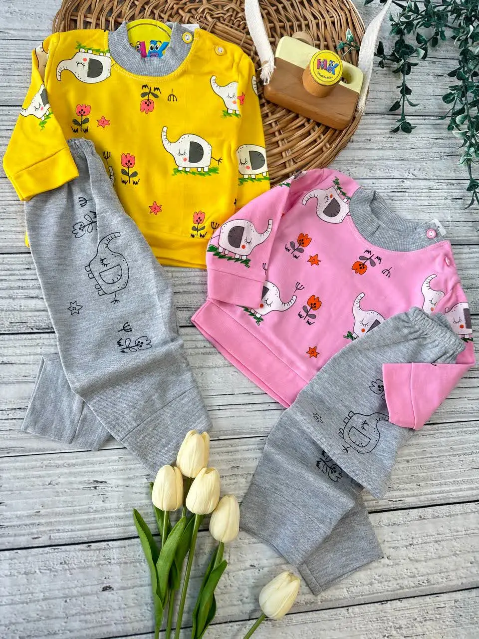 بلوز شلوار پنبه فیل تمام چا...