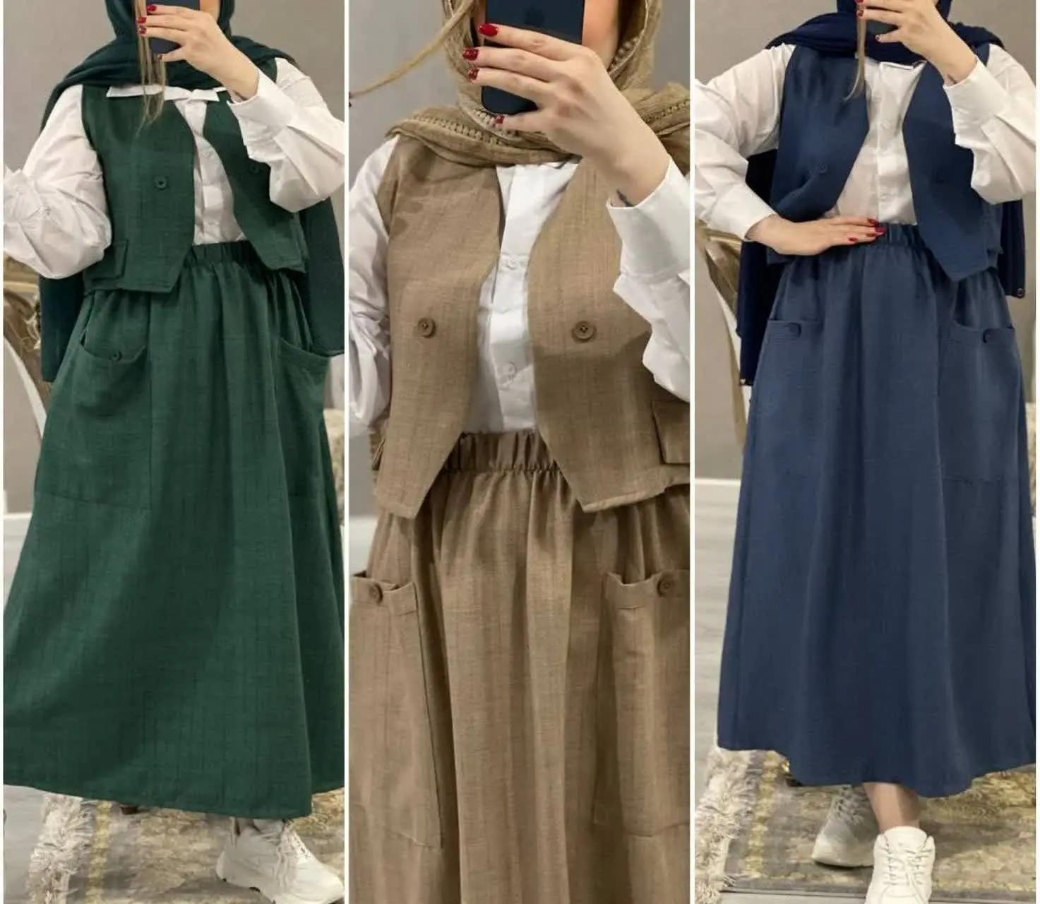 ❣جنس: شومیز داکرون جلیقه و...