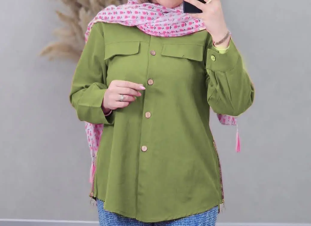 نام: شومیز مانتویی بغل زیپ
