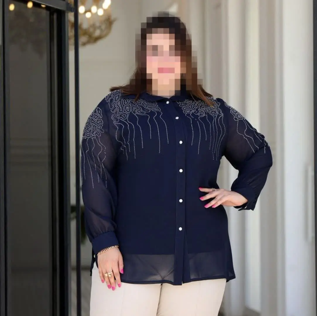 شومیز سایزبزرگ مدل عروس دریا ✨