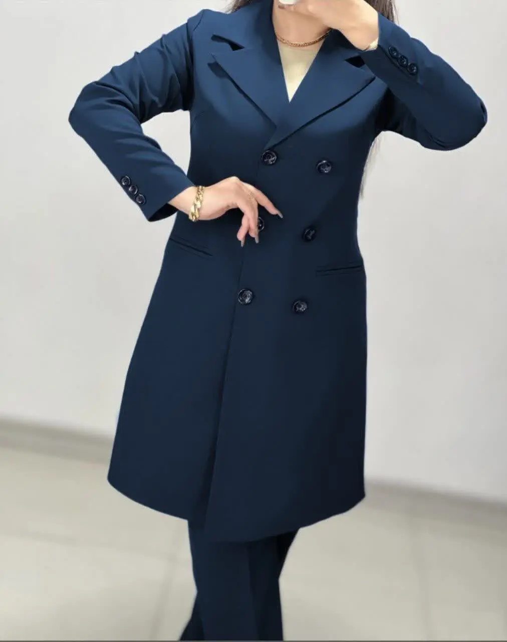 نام: کت شلوار فرشته (دکمه مشکی) 
