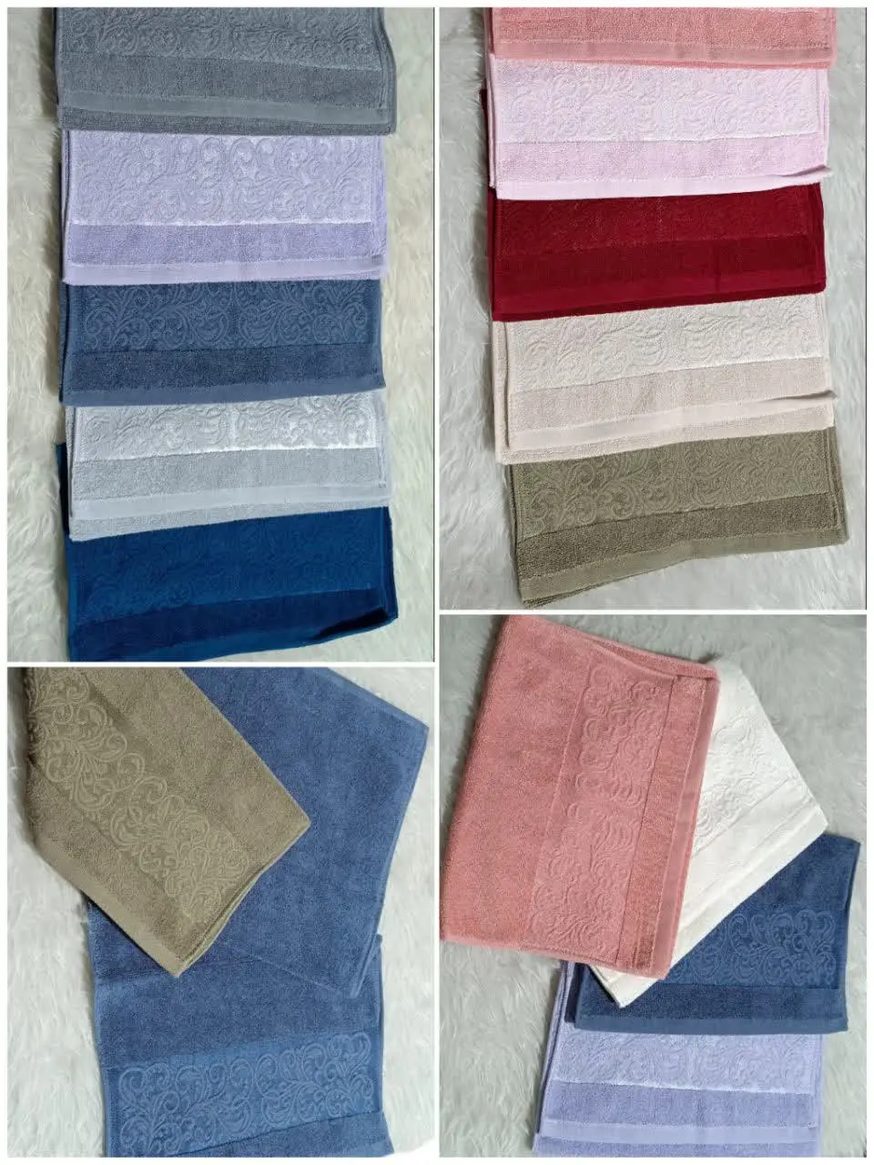 حوله دست و صورت دورو نخ ترک
