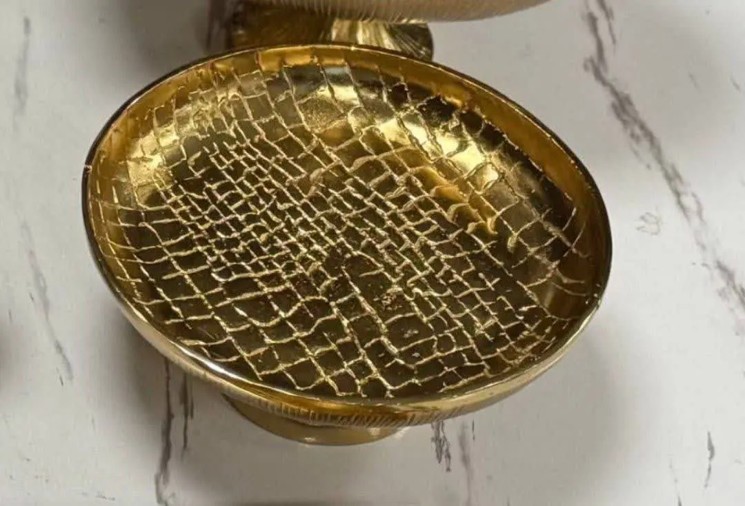 🛑 شکلات خوری کوچک چرمی طلای...