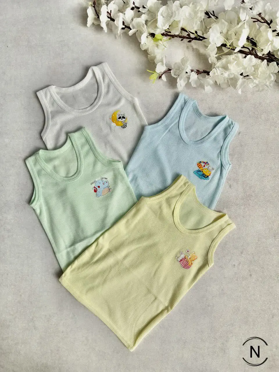 رکابی رنگی پنبه