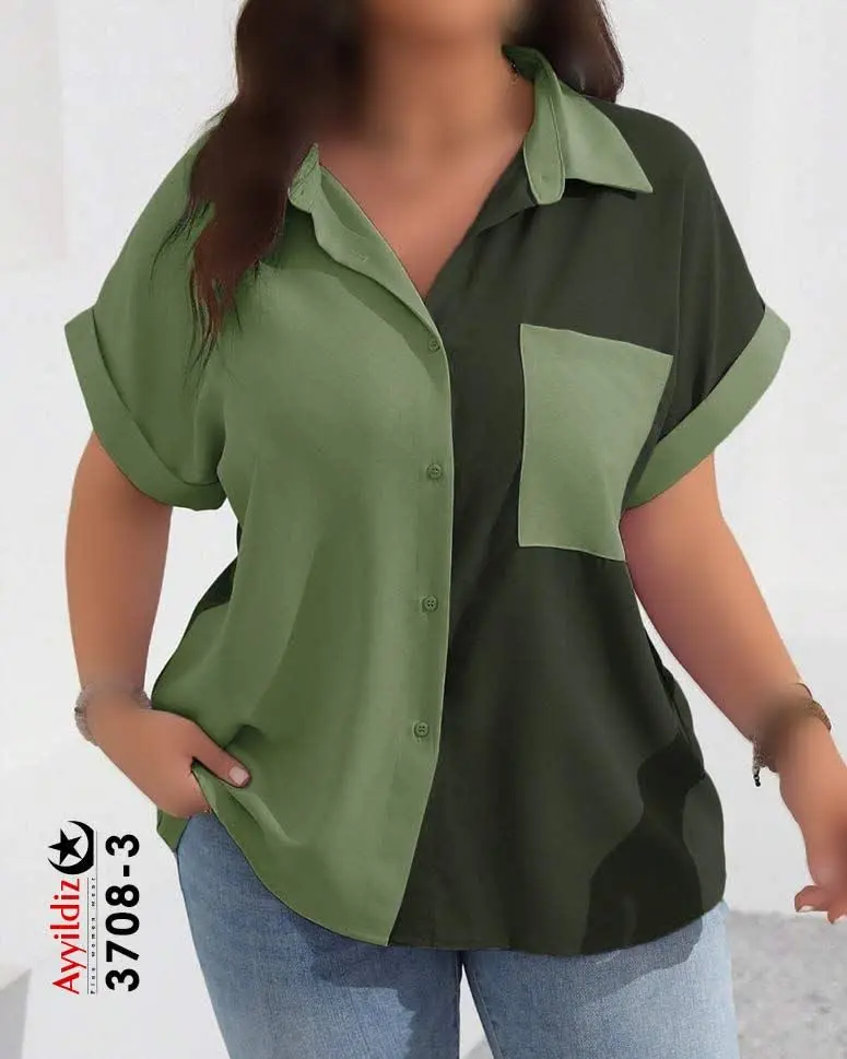 ✅شومیز مجلسی ترکیبی بیگ سای...