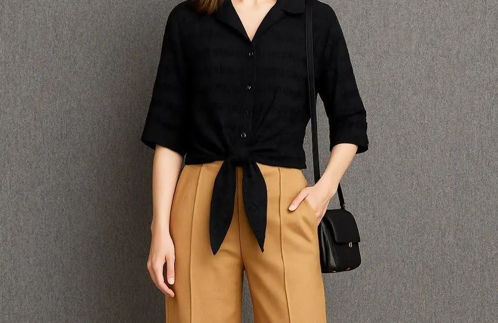 شومیز جلو گره کوک دوزی