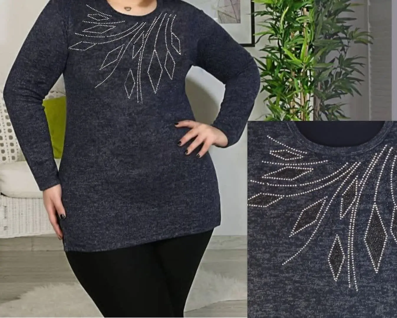 بلوز نگین دار