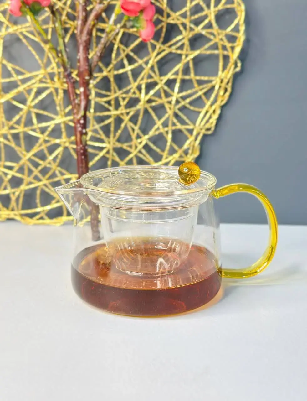 💥قوری پیرکس دسته رنگی💥