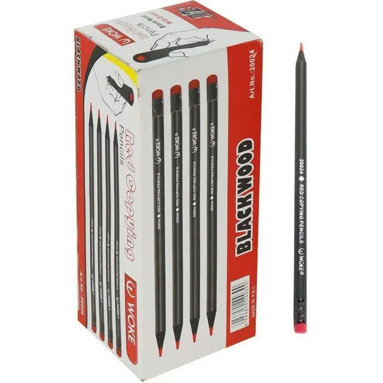 مداد قرمز بدنه مشکی وک در بسته بندی زیبای ۷۲ عددی
