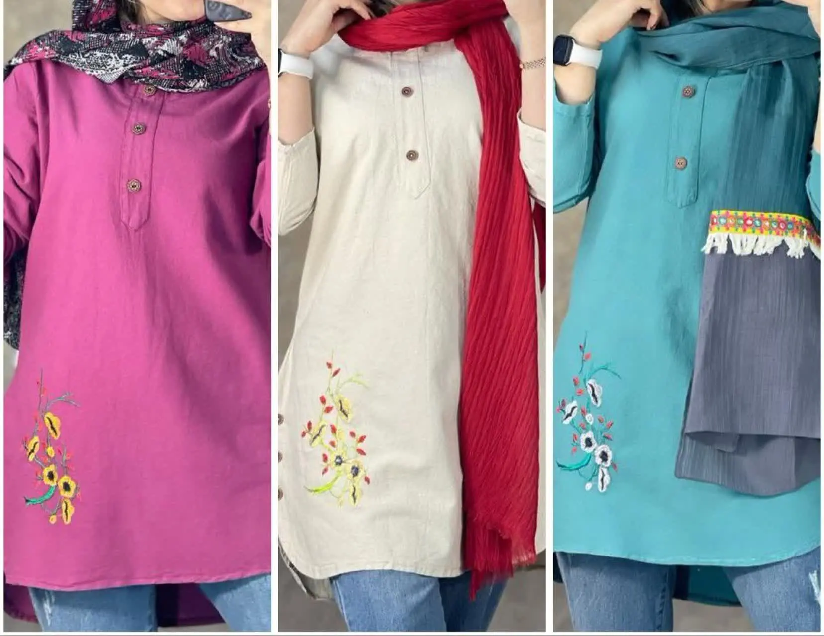 ❤️نام: شومیز مانتویی مدل نیکا
