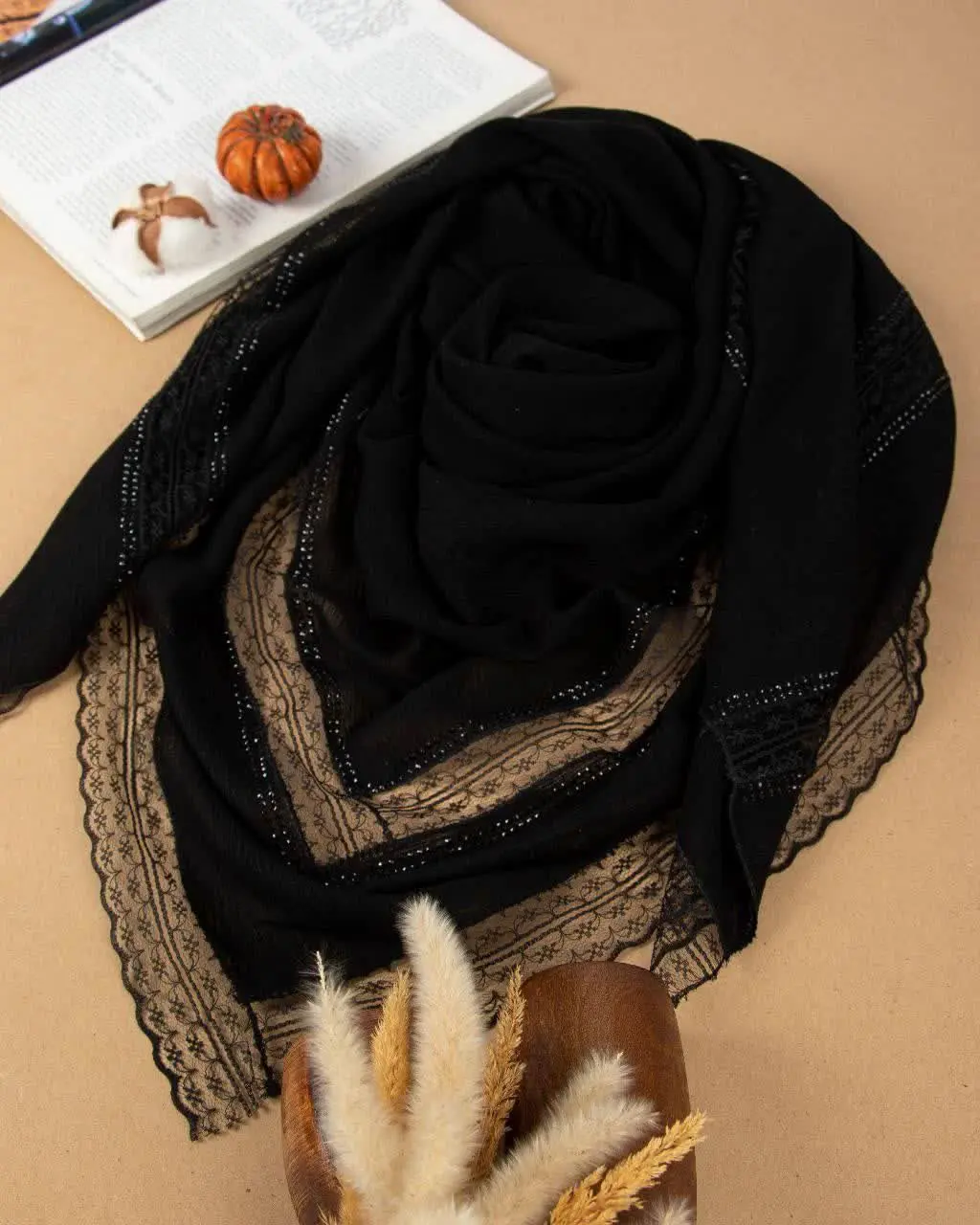 روسری دانتل و نگین کوب