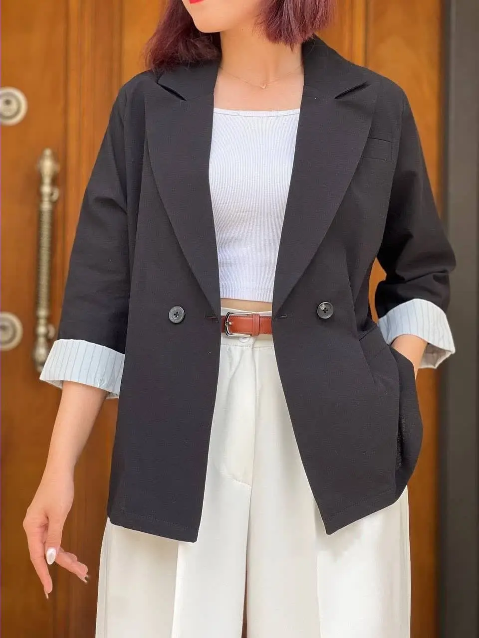 🛍نام: کت  لنین ماهگل🍃