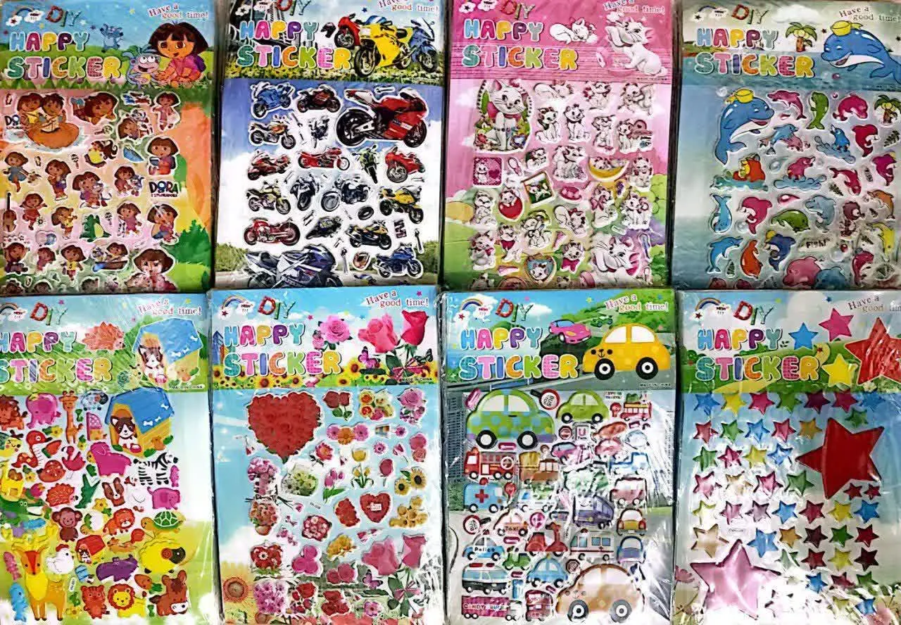 برچسب (استیکر) پفی فانتزی A۴ در طرح‌های متنوع و پرفروش 
