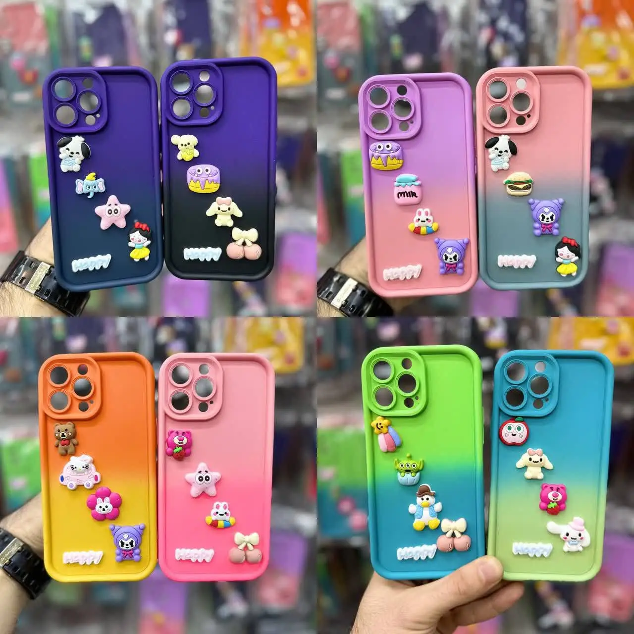 📱مدل قاب: قاب سولید عروسکی دو رنگ مخصوص انواع #سامسونگ #شیائومی و #آیفون 
