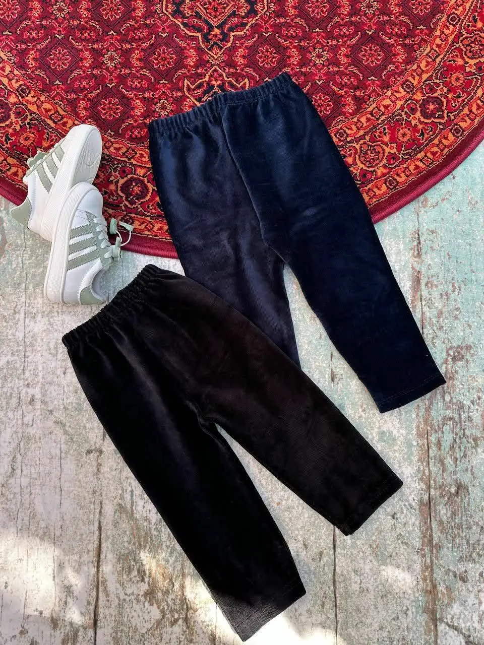 شلوار مخمل مشکی و سورمه ای